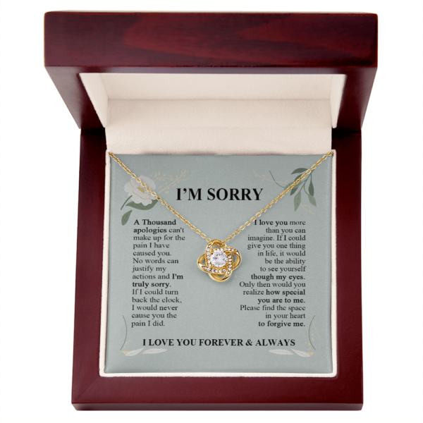 I'm Sorry A Thousand Apologies - Love Knot Necklace - Apology Gifts for Her